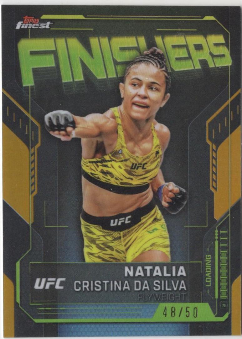 Natalia Silva 2025 Topps Finest UFC Finishers #FN-21 Gold Refractor