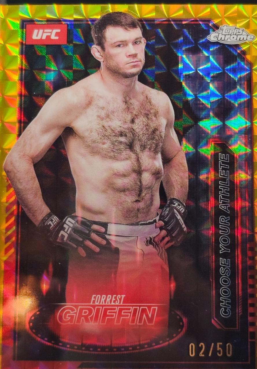 Forrest Griffin 2025 Topps Chrome UFC Mission Control #MCL-12 Geometric Gold Refractor