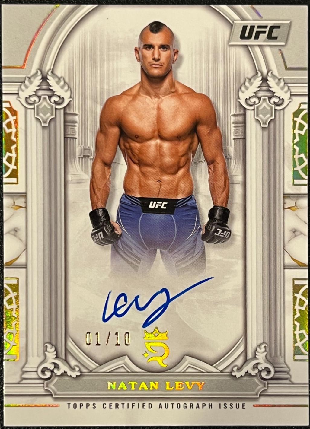 Natan Levy 2024 Topps Royalty UFC Imperial Ink #II-NL Green