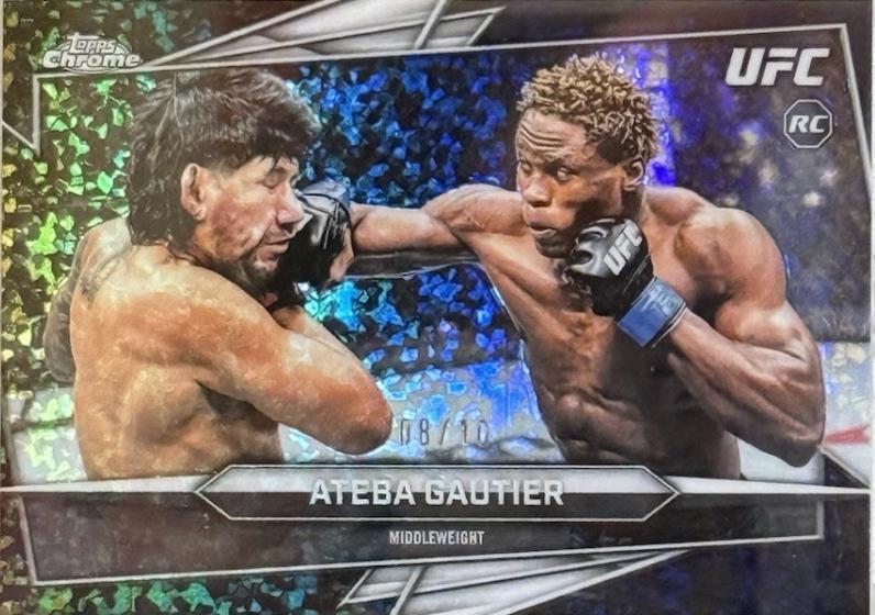 Ateba Gautier 2026 Topps Chrome UFC Base #7 Black Mini Diamonds Refractor