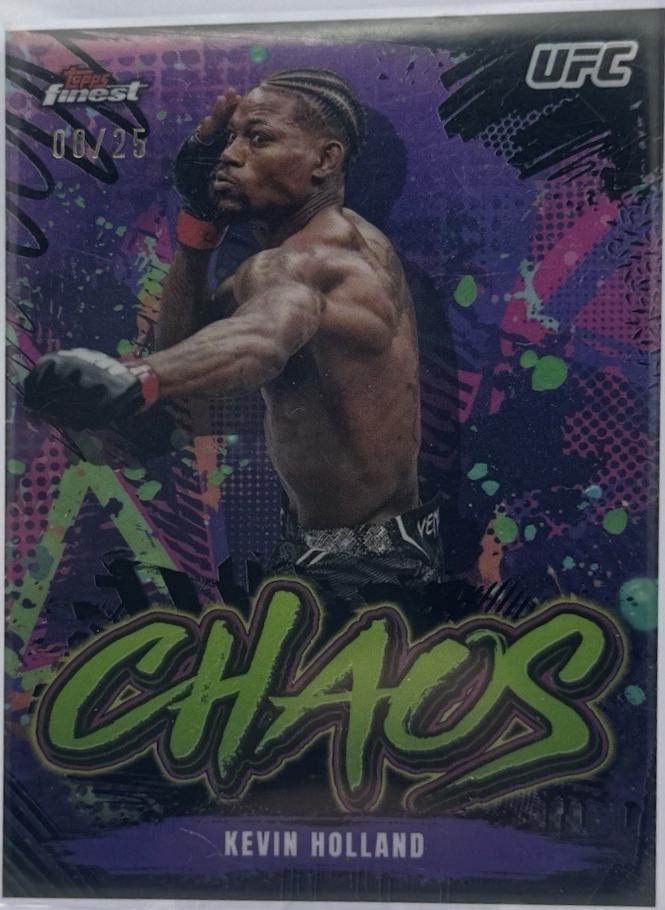 Kevin Holland 2024 Topps Finest UFC Chaos #CHA-19 Black Refractor