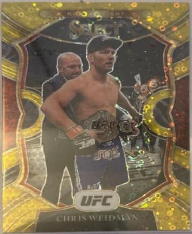 Chris Weidman 2021 Panini Select UFC Concourse #78 Gold Disco