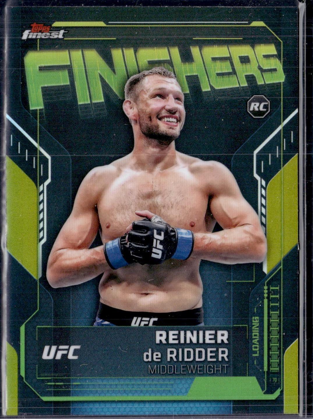 Reinier de Ridder 2025 Topps Finest UFC Finishers #FN-17 Refractor
