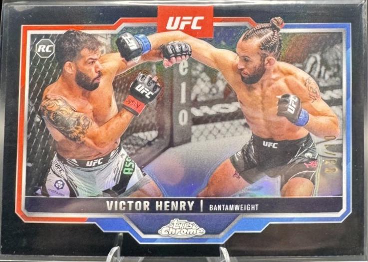 Victor Henry 2025 Topps Chrome UFC Base #59 Black Refractor