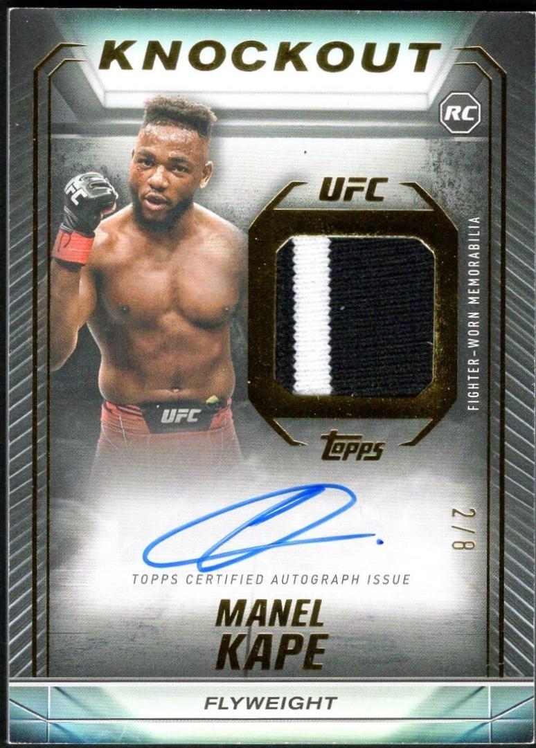 Manel Kape 2024 Topps Knockout UFC Knockout Autograph Relics #KAR-MKE Gold