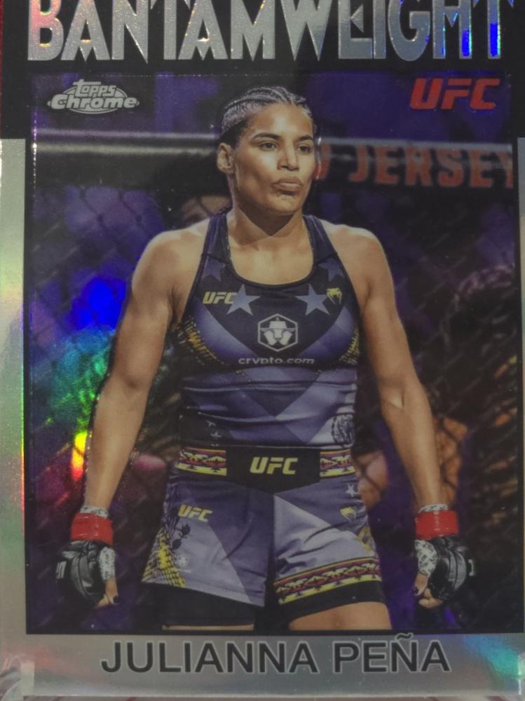 Julianna Peña 2026 Topps Chrome UFC 1986 Topps #86-19 Refractor