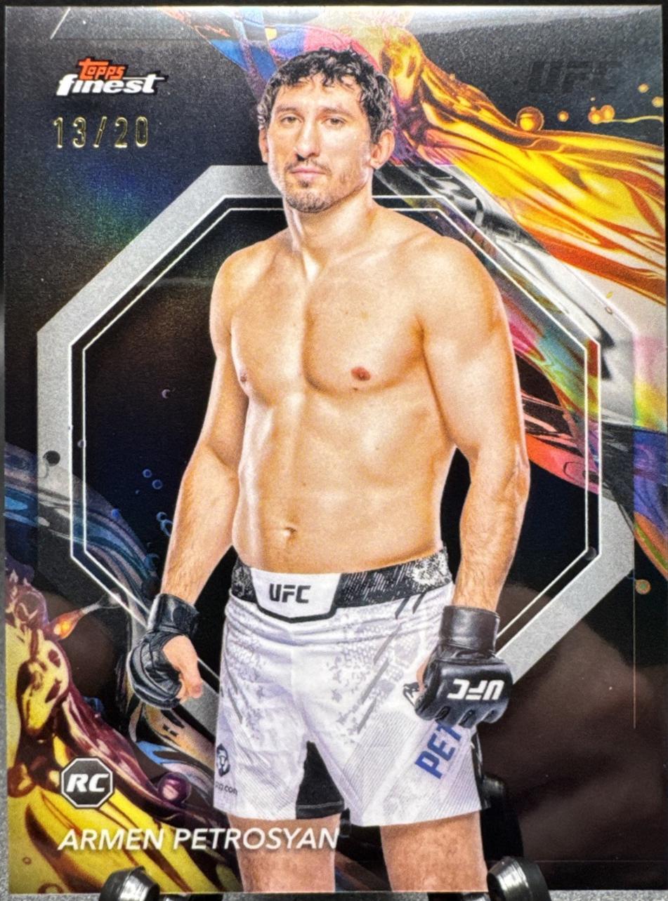 Armen Petrosyan 2024 Topps Finest UFC Base Uncommon #160 Black Refractor