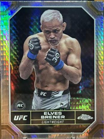 Elves Brener 2024 Topps Chrome UFC Base #29 Prism Refractor