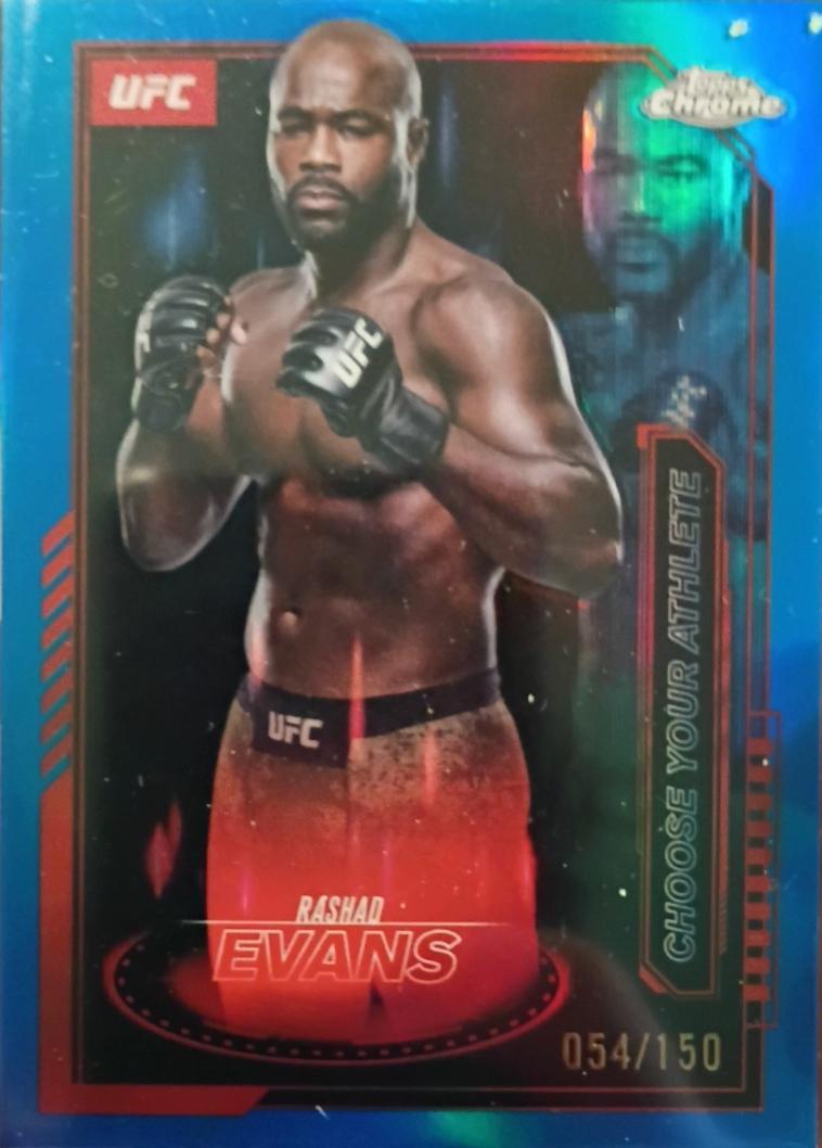 Rashad Evans 2025 Topps Chrome UFC Mission Control #MCL-2 Blue Refractor