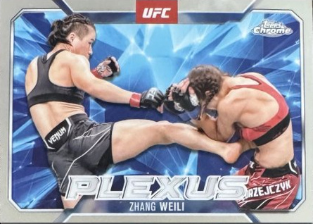 Zhang Weili 2025 Topps Chrome UFC Plexus #PLX-7 Red Refractor