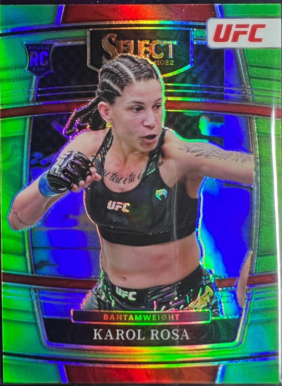 Karol Rosa 2022 Panini Select UFC Concourse #3 Neon Green