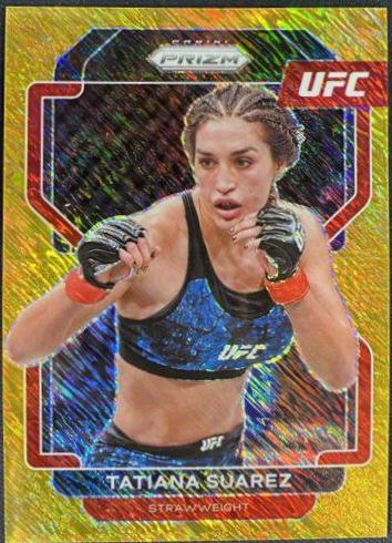 Tatiana Suarez 2022 Panini Prizm UFC Base #128 Gold Shimmer