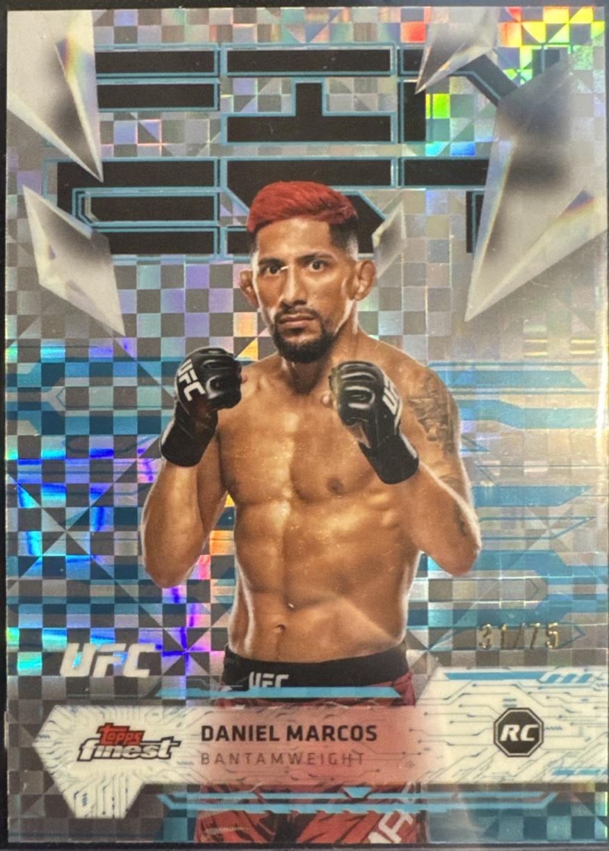 Daniel Marcos 2025 Topps Finest UFC Base Uncommon #131 Blue Checkerboard Refractor