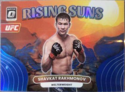 Shavkat Rakhmonov 2023 Panini Donruss Optic UFC Rising Suns #10 Blue