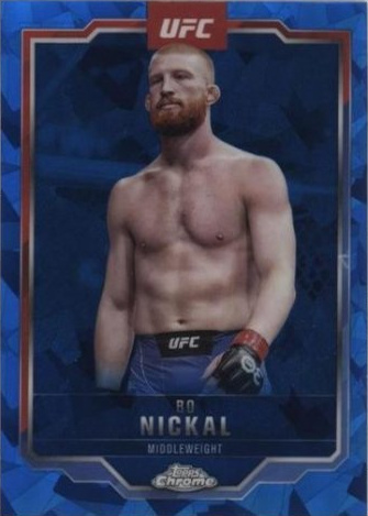 Bo Nickal 2025 Topps Chrome Sapphire UFC Base Sapphire #76 Padparadscha Sapphire