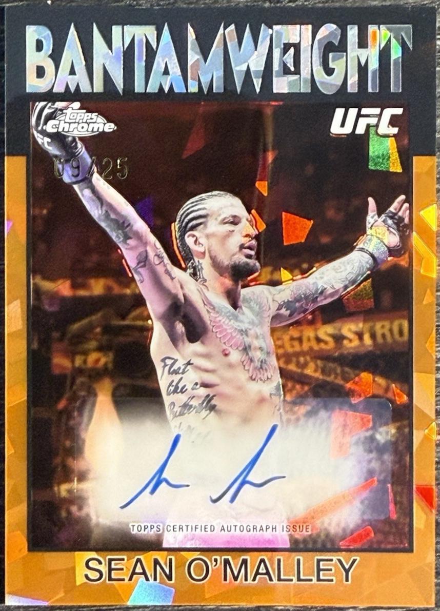 Sean O'Malley 2026 Topps Chrome UFC 1986 Topps Signatures #86S-SO Orange Refractor