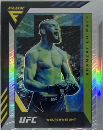 Khamzat Chimaev 2022 Panini Chronicles UFC Base Flux #348 Silver