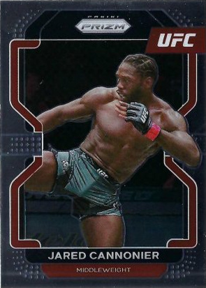 Jared Cannonier 2022 Panini Prizm UFC Base #155 Black Shimmer