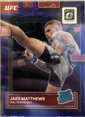 Jake Matthews 2023 Panini Donruss Optic UFC Base #116 Purple Velocity