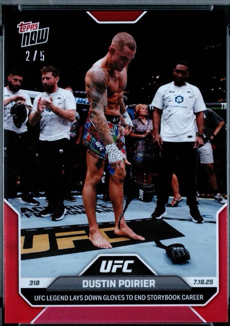 Dustin Poirier Topps Now UFC Base #23 Red Foil