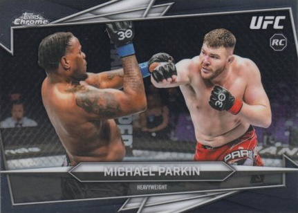 Michael Parkin 2026 Topps Chrome UFC Base #52 Blue Mini Diamonds Refractor