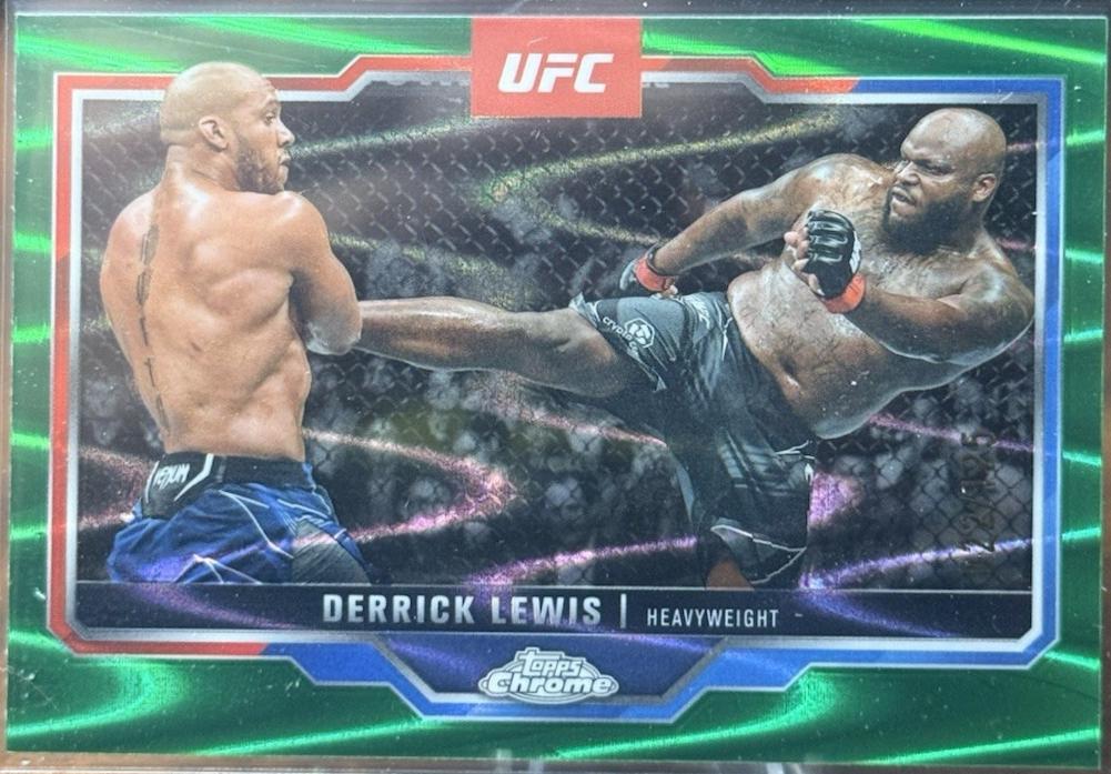 Derrick Lewis 2025 Topps Chrome UFC Base #104 Green Wave