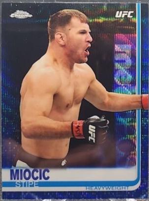 Stipe Miocic 2019 Topps Chrome UFC Base #94 Blue Wave
