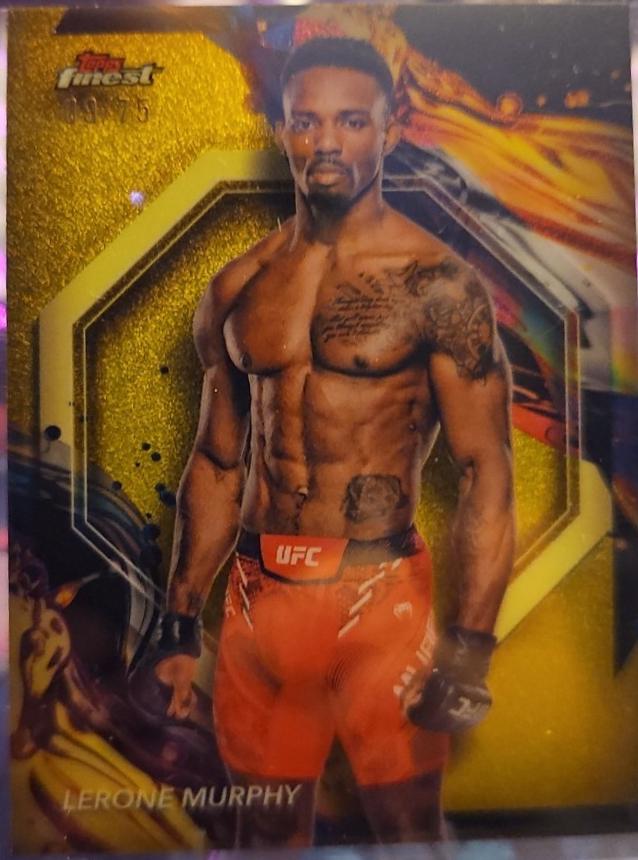 Lerone Murphy 2024 Topps Finest UFC Base Uncommon #121 Yellow Glitter Refractor