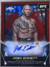 Josh Emmett 2024 Topps Chrome UFC UFC Signatures #FNA-JEM Red Refractor
