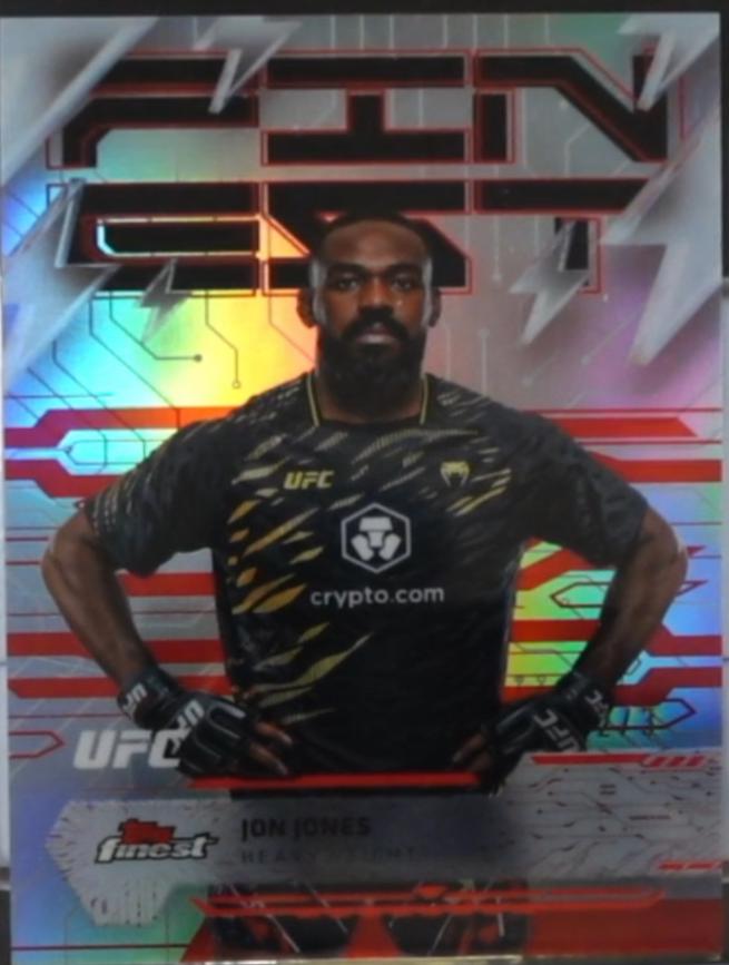 Jon Jones 2025 Topps Finest UFC Base Rare #224 Die-Cut Refractor