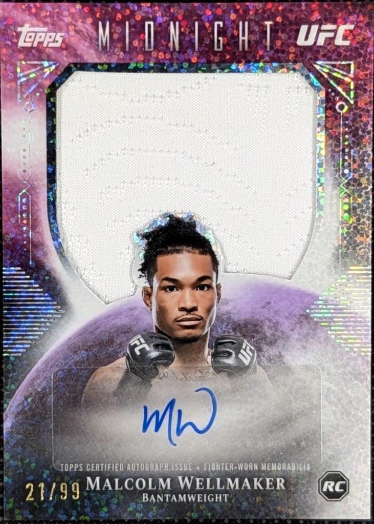 Malcolm Wellmaker 2026 Topps Midnight UFC Rookie Relic Autographs #RRA-MW Twilight