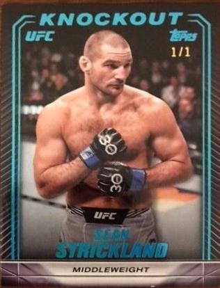 Sean Strickland 2024 Topps Knockout UFC Base #7 Platinum