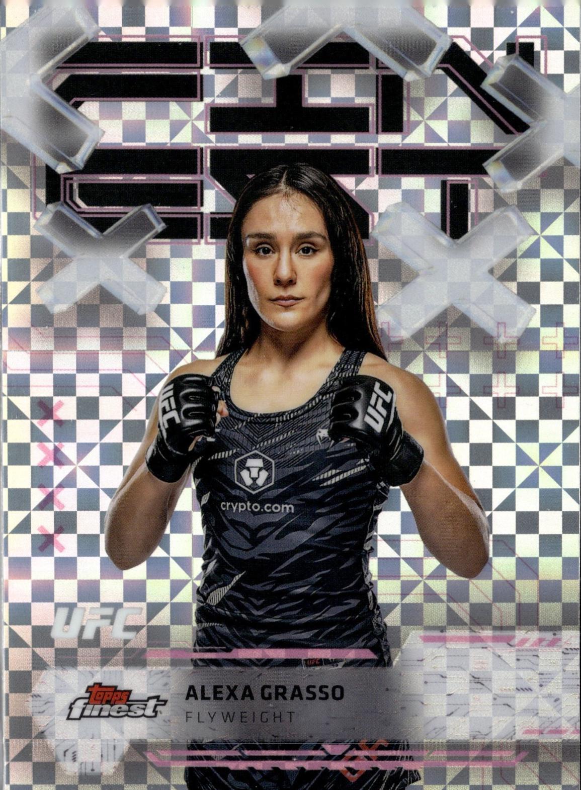 Alexa Grasso 2025 Topps Finest UFC Base Common #19 Checkerboard Refractor