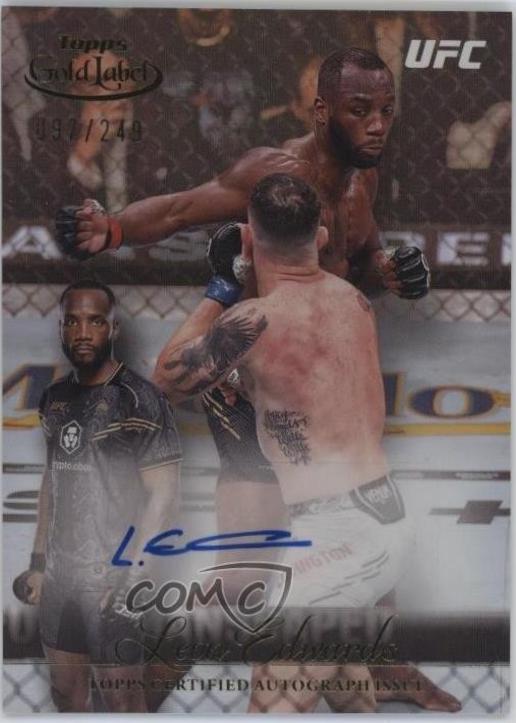 Leon Edwards 2024 Topps Gold Label UFC Gold Label Autographs #GLA-LED Gold