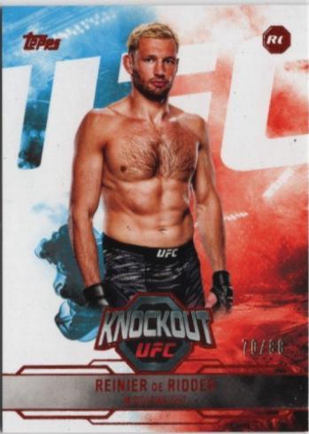 Reinier de Ridder 2025 Topps Knockout UFC Base #90 Orange