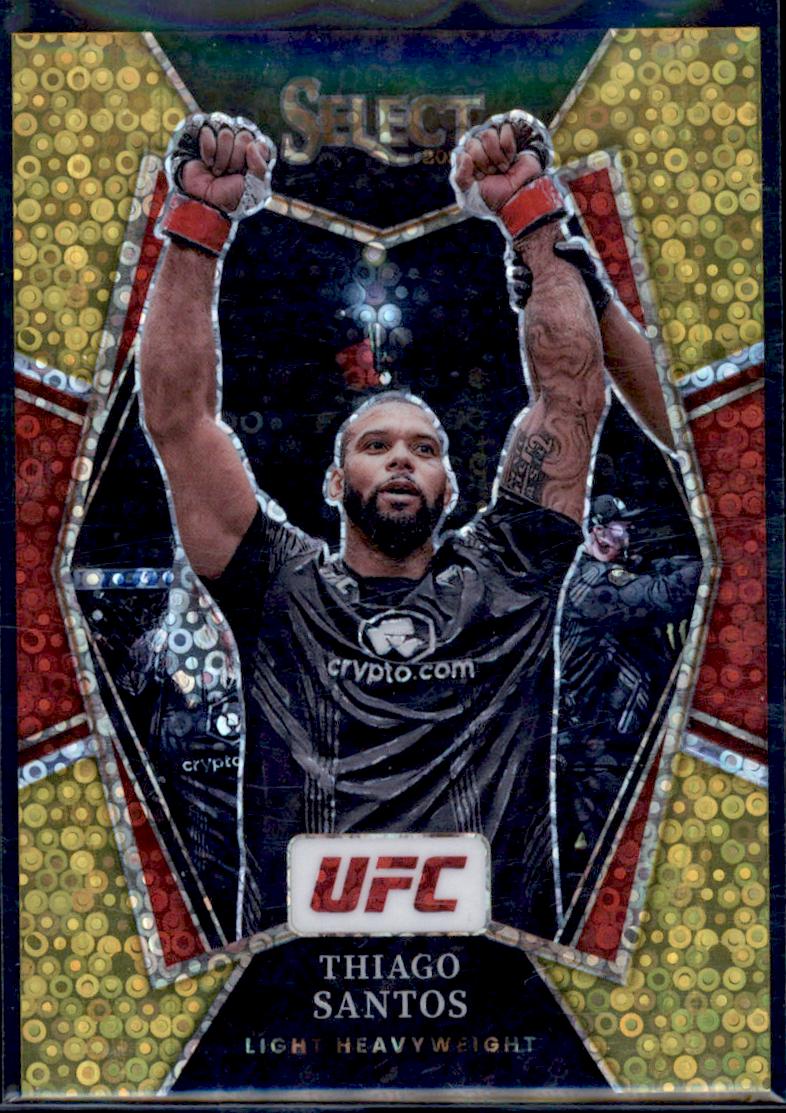 Thiago Santos 2022 Panini Select UFC Premier Level #144 Gold Disco