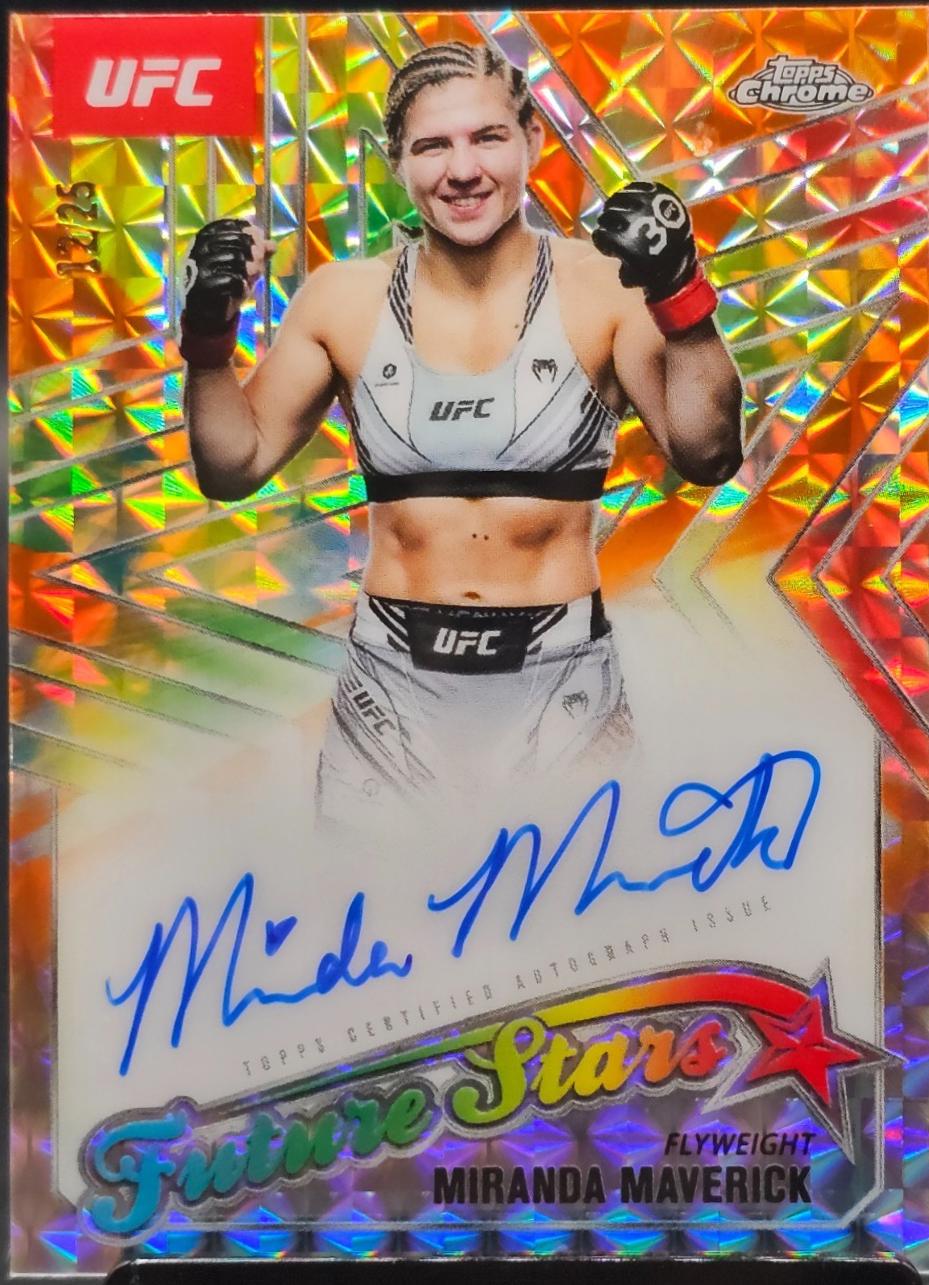 Miranda Maverick 2025 Topps Chrome UFC Future Stars Autographs #FSA-MM Orange Refractor