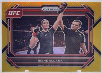 Irene Aldana 2023 Panini Prizm UFC Base #72 Gold