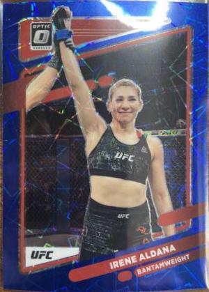 Irene Aldana 2022 Panini Donruss Optic UFC Base #35 Blue Velocity