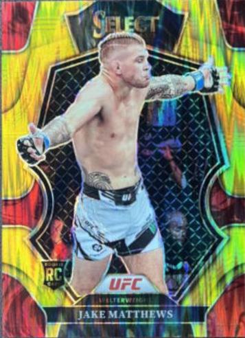 Jake Matthews 2023 Panini Select UFC Premier Level #114 Gold Flash