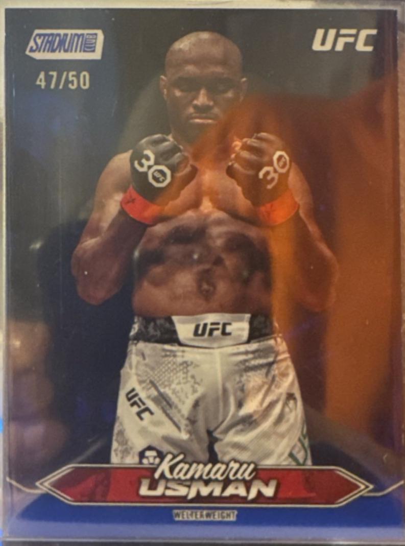 Kamaru Usman 2025 Topps Stadium Club UFC Base #86 Blue