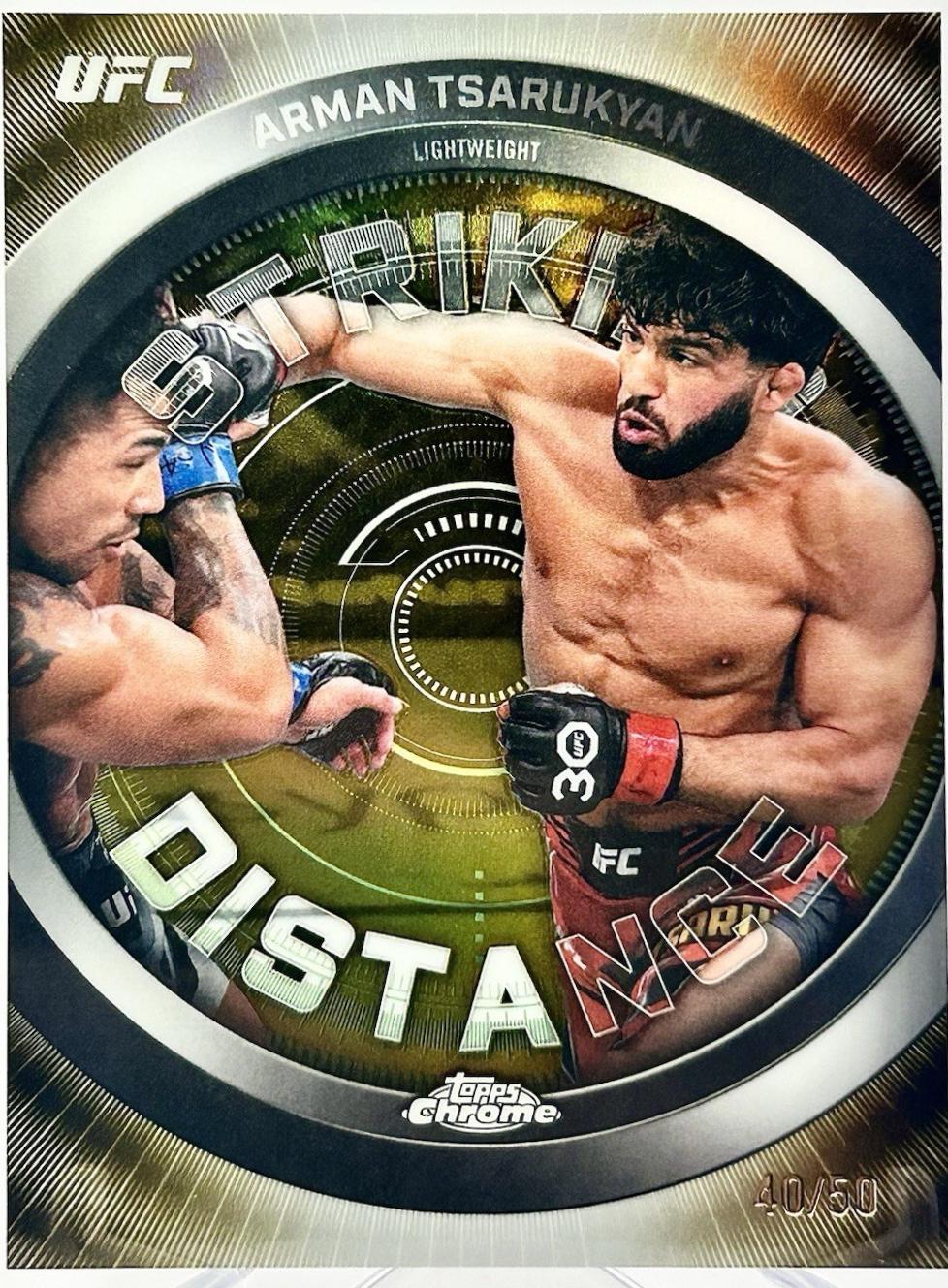 Arman Tsarukyan 2026 Topps Chrome UFC Striking Distance #SD-14 Gold Refractor