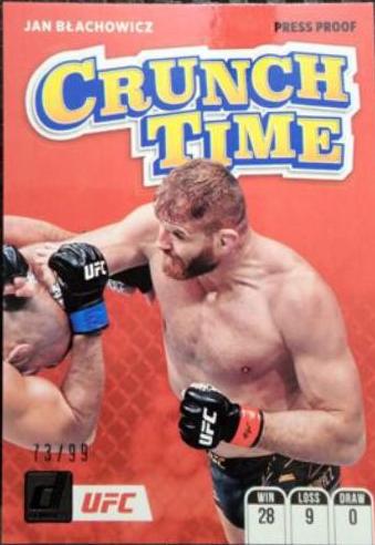 Jan Błachowicz 2022 Panini Donruss UFC Crunch Time #14 Press Proof Purple