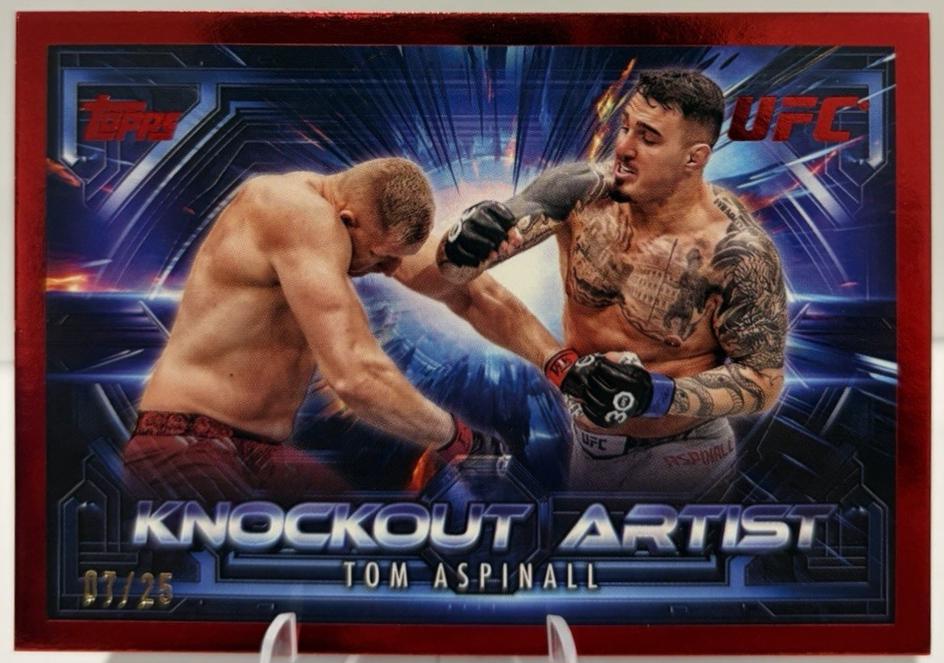Tom Aspinall 2025 Topps Knockout UFC Knockout Artists #KA-6 Red