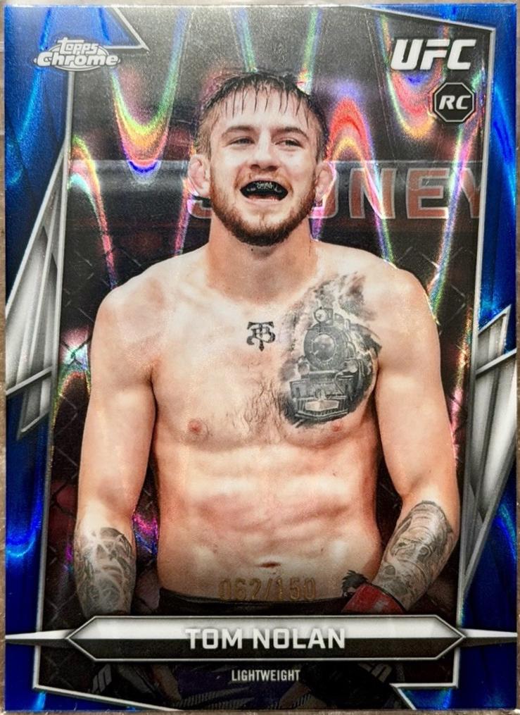 Tom Nolan 2026 Topps Chrome UFC Base #113 Blue Ray Wave Refractor