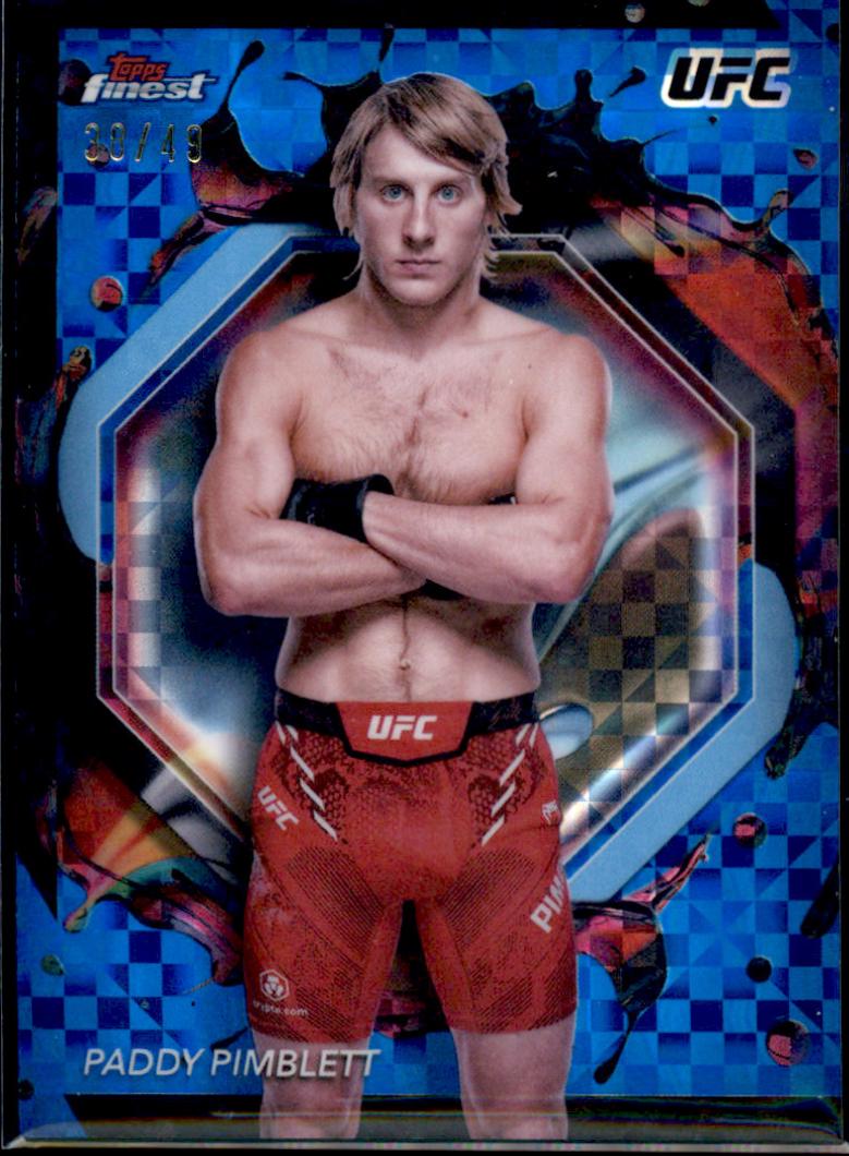 Paddy Pimblett 2024 Topps Finest UFC Base Rare #277 Blue Checkerboard Refractor