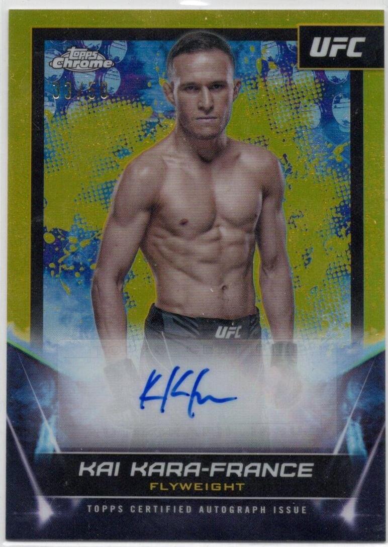 Kai Kara-France 2024 Topps Chrome UFC UFC Signatures #FNA-KKF Gold Refractor
