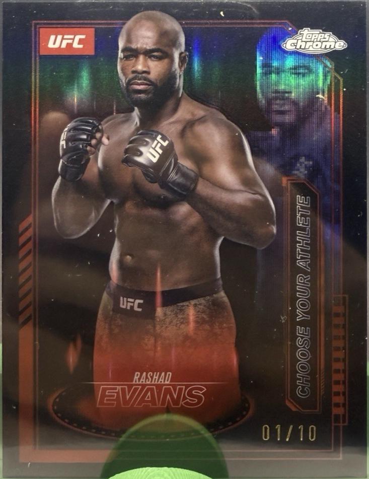 Rashad Evans 2025 Topps Chrome UFC Mission Control #MCL-2 Black Refractor