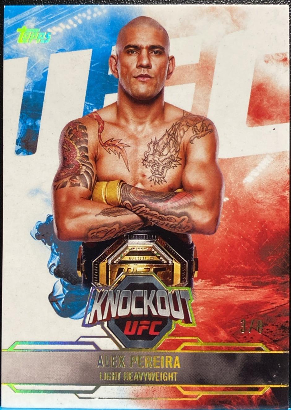 Alex Pereira 2025 Topps Knockout UFC Base #1 Holo Gold