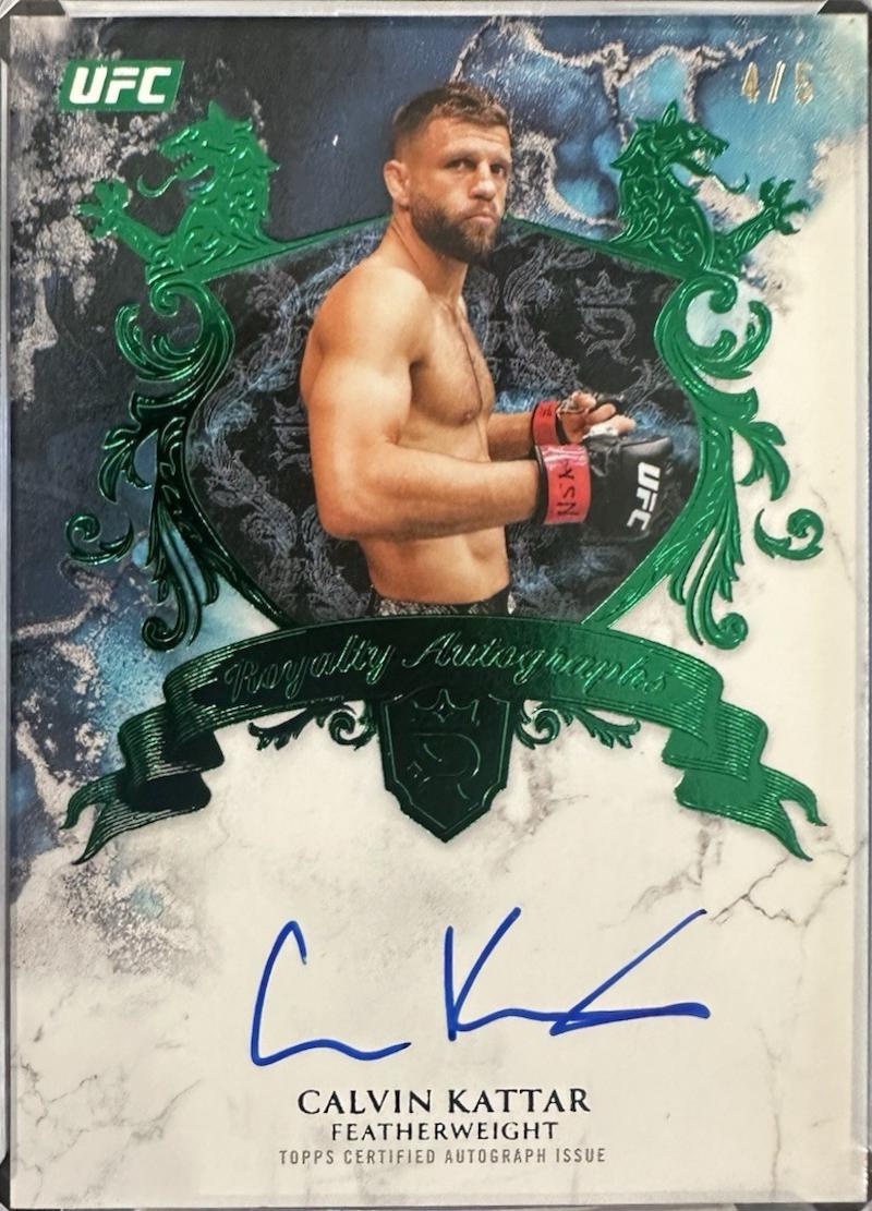 Calvin Kattar 2025 Topps Royalty UFC Royalty Autographs #RY-CK Green